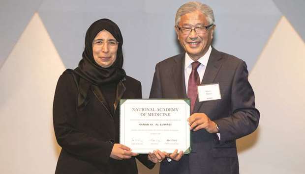 HE the Minister of Public Health Dr Hanan Mohamed al-Kuwari  has been officially inducted into the US National Academy of Medicine for her outstanding contributions to the field of health.