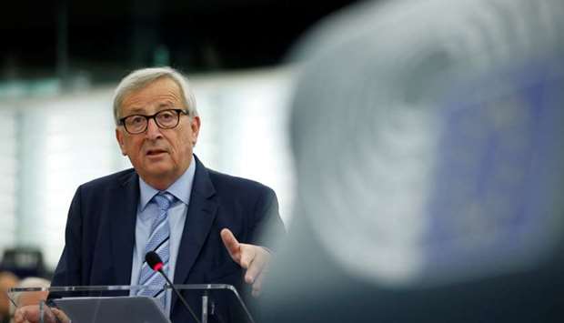 European Commission President Jean-Claude Juncker speaks during a debate on the last EU summit and Brexit at the European Parliament in Strasbourg, France