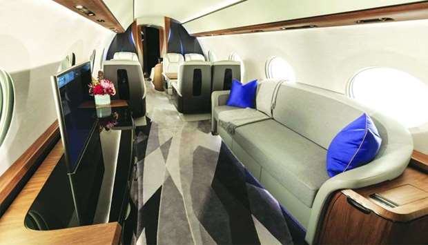 Interior of G700 from Gulfstream Aerospace. Qatar Airways has placed 10 orders for G700.rnrn