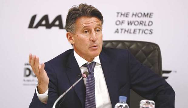 IAAF president Sebastian Coe.