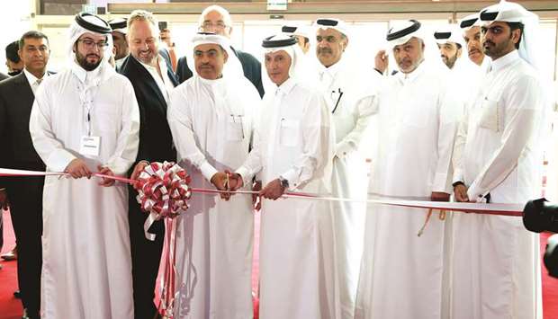 HE the Minister of Commerce and Industry Ali bin Ahmed al-Kuwari and Qatar Airways chief executive Akbar al-Baker leading the ribbon-cutting ceremony of Cityscape Qatar 2019 in the presence of VIPs and other dignitaries. PICTURE: Jayaram