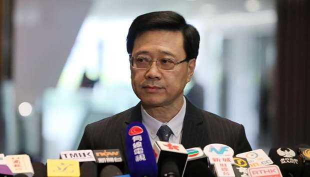 Secretary of Security John Lee Ka-Chiu announces the withdrawal of the extradition bill, in Hong Kong, China