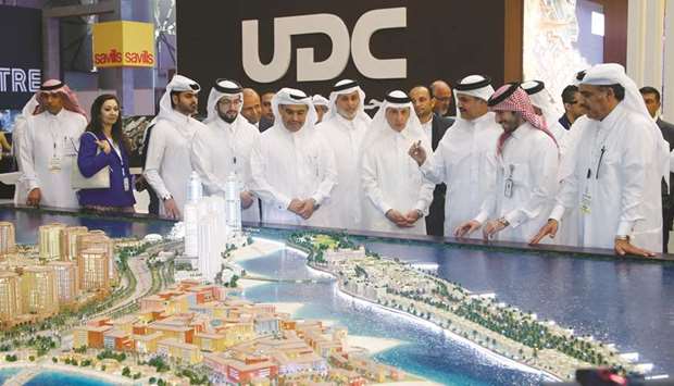 Dignitaries and officials at the UDC booth. PICTURE: Jayaram