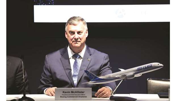 Kevin McAllister, outgoing CEO of commercial-airplanes at Boeing, attends a media briefing during the 53rd International Paris Air Show at Le Bourget in Paris on June 18. McAllisteru2019s ouster has shocked some Boeing employees, with one insider calling McAllister a u201cscapegoatu201d and noting he came to the helm of BCA late in the 737 MAX development.