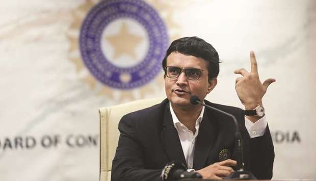 Former captain Sourav Ganguly speaks in Mumbai after being elected as president of the Board of Control for Cricket in India. (AFP)