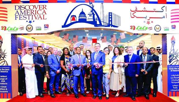 William Grant, Mohamed Althaf and other dignitaries and guests at the inauguration of Discover America Festival. Supplied picture