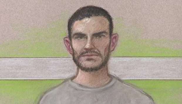 Maurice Robinson, the driver of a truck in which 39 people were found dead, is seen in a courtroom sketch in Chelmsford, Britain