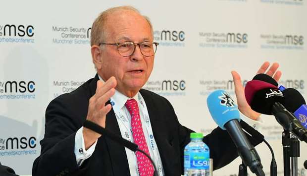 Wolfgang Ischinger at the press conference yesterday in Doha. PICTURE: Ram Chand