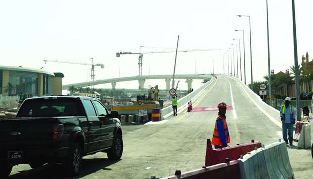 The new flyover bridge at Umm Lekhba interchange will be opened on Nov 2. PICTURE: Ram Chand