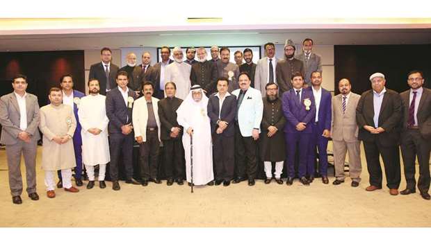 GROUP: The guests and dignitaries of Bazm-e-Alig in a photo.