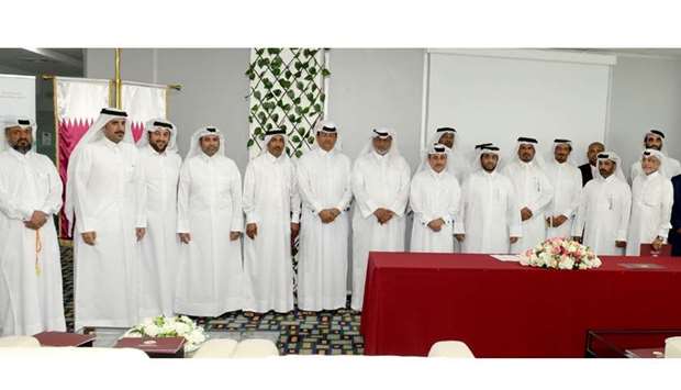 Officials and participants at the event.