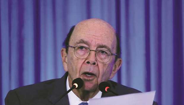 US Commerce Secretary Wilbur Ross addresses a gathering at the Trade Winds Indo-Pacific Trade Mission and Business Forum in New Delhi (file).