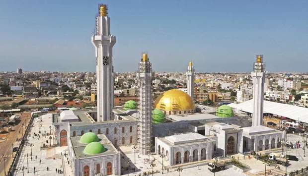 The Great Mosque of the Mourides in the Senegalese capital Dakar. The mosque which can accommodate 30,000 worshippers is touted as the largest in West Africa.