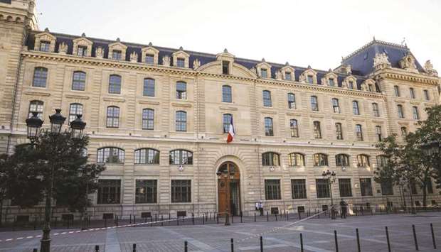 The Paris police headquarters, where four officers were killed in the knife attack.