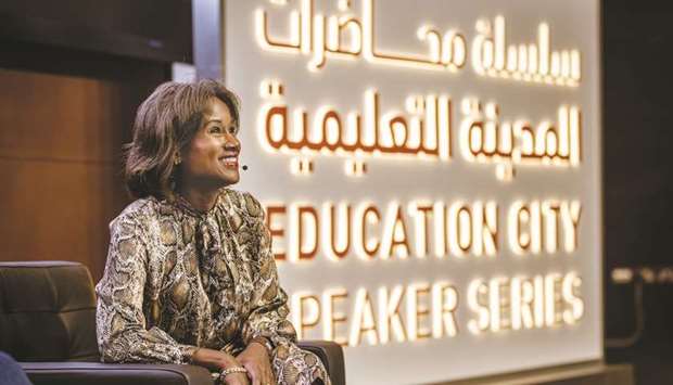 Magalie Laguerre-Wilkinson during the latest edition of the Education City Speaker Series.