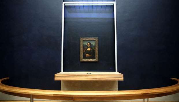 The painting Mona Lisa (La Joconde) by Leonardo Da Vinci it returns in the gallery where it is normally displayed, after works on the color of the walls and a new glass screen, at the Louvre museum in Paris, France