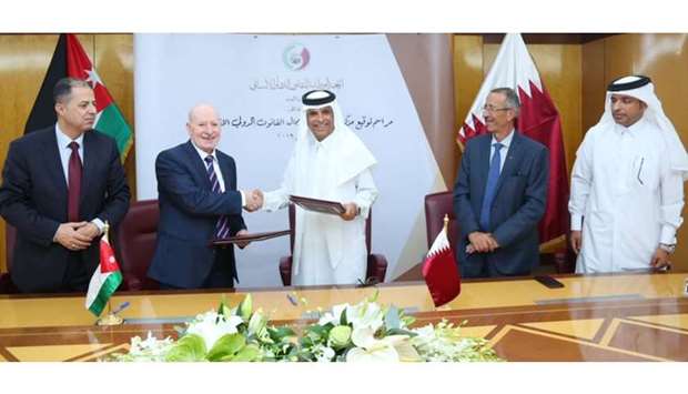 The MoU was signed by HE the Undersecretary of the Ministry of Justice and President of the National Committee for International Humanitarian Law, Sultan bin Abdullah al-Suwaidi, and Chairman of the National Committee for International Humanitarian Law in Jordan Mamoun al-Khasawneh.