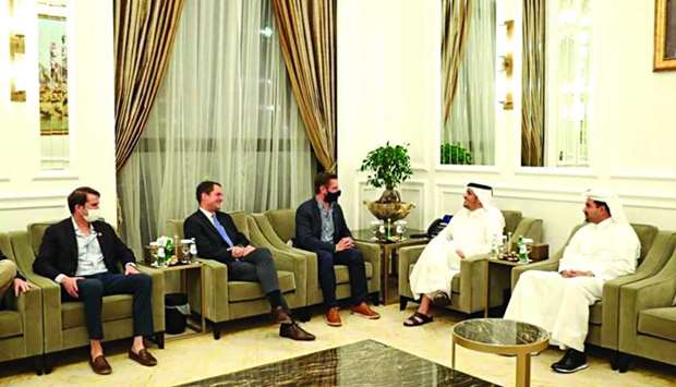 HE the Deputy Prime Minister and Minister of Foreign Affairs Sheikh Mohamed bin Abdulrahman al-Thani met Saturday with a visiting delegation of members of the US Congress. During the meeting, they reviewed the bilateral cooperation relations between the two countries, in addition to issues of common interest.