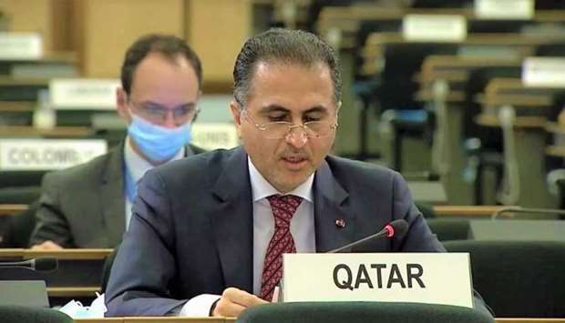 HE the State of Qatar's Permanent Representative to the UN Office in Geneva Ambassador Ali Khalfan a