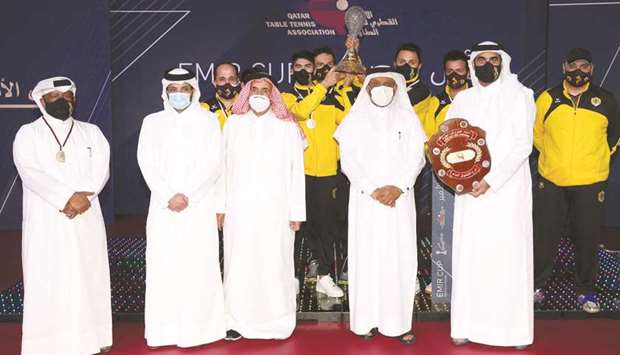 Khalil al-Mohannadi, President of the Qatar Table Tennis Association, crowned the winners in the presence of HE Sheikh Saud bin Ali al-Thani, First Vice-President of the Qatar Olympic Committee, Sheikh Suhaim bin Abdulaziz al-Thani, Vice-President of Qatar Sports Club, and other officials.