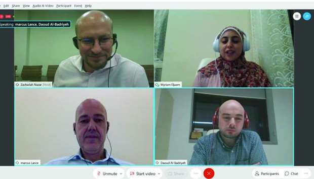 Some participants at the interactive webinar series