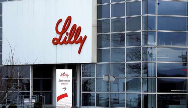 The logo of Lilly is seen on a wall of the Lilly France company unit, part of the Eli Lilly and Co drugmaker group, in Fegersheim near Strasbourg, France, February 1, 2018
