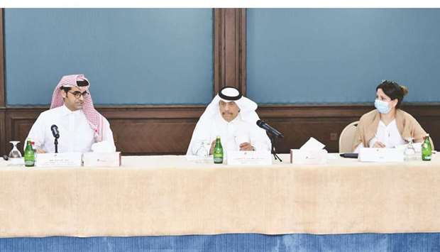 Assistant Director General for Government Relations and Committees Affairs Ali Bu Sherbak al-Mansouri joins other members of the panel during the seminar.