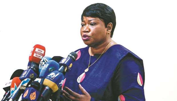 The International Criminal Courtu2019s prosecutor Fatou Bensouda gives a press conference in Sudanu2019s capital Khartoum, yesterday, at the conclusion of her five-day visit to the country.