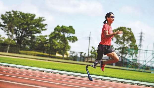 In this picture taken on August 31, 2020, Japanese athlete Sayaka Murakami  practising in Chiba, Japan. (AFP)