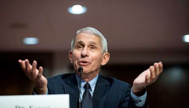 Anthony Fauci, director of the National Institute of Allergy and Infectious Diseases, speaks during a Senate Health, Education, Labor and Pensions Committee hearing in Washington, DC on June 30, 2020