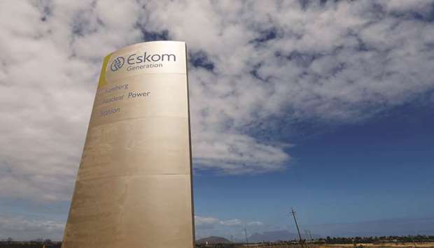 The logo of state power utility Eskom is seen outside Cape Townu2019s Koeberg nuclear power plant (file). The decision to begin installing new steam generators at the Koeberg plant near Cape Town underscores state-owned Eskomu2019s confidence that it will win approval to prolong production of low-emissions nuclear power into the middle of the century.