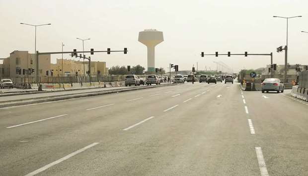 The newly-upgraded intersection serves several educational and health facilities and other institutions.