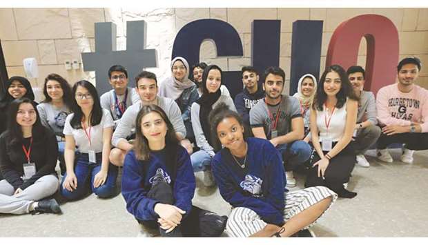 Georgetown University in Qatar students.