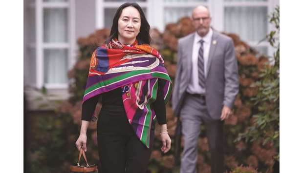 Huawei Technologies CFO Meng Wanzhou leaves her home to attend Supreme Court for a hearing in Vancouver on Thursday. Mengu2019s assertion that the US misrepresented evidence of alleged fraud in its formal request to Canada for her extradition has an u201cair of reality,u201d associate chief justice Heather Holmes wrote in her decision, dated October 28.