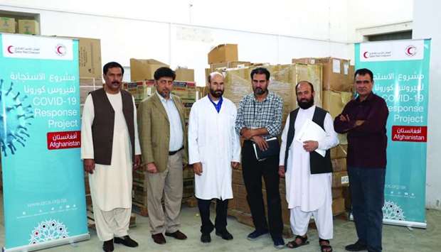 Delivery of protective supplies to health facilities in Afghanistan.
