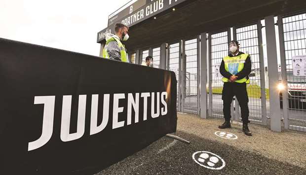 General view outside the Allianz Stadium before the Juventus-Napoli Serie A match in Turin yesterday. (Reuters)