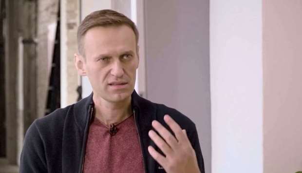 Russian opposition politician Alexei Navalny speaks during an interview with prominent Russian YouTube blogger Yury Dud, in Berlin, Germany, in this still image taken from a handout video released Tuesday. YouTube - vDud/Handout/Reuters TV via REUTERS