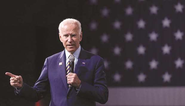 State of the union: Democrats, whose presidential nominee Joe Biden (above) is pitted against Republican Donald Trump, would do well to use their political capital to pursue comprehensive political reform through the existing channels.