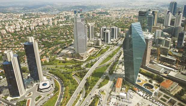 The business and financial district of Levent, which comprises leading Turkish companiesu2019 headquarters and popular shopping malls, is seen from the Sapphire Tower in Istanbul (file). Turkeyu2019s sovereign investment company aims to generate some $10bn in funds annually in coming years, initially for investment in domestic petrochemical, mining and insurance industries before looking abroad, its CEO Zafer Sonmez told Reuters.