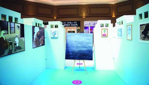 Many Qatari plastic artists and students skilled in drawing participated in the exhibition.