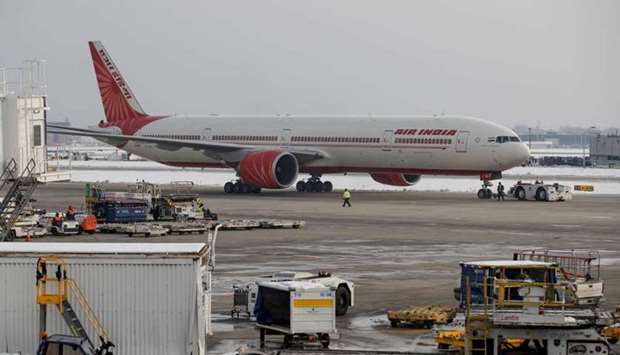 An Air India Boeing 777 plane is seen at O'Hare International Airport in Chicago, US, November 30, 2018. REUTERS