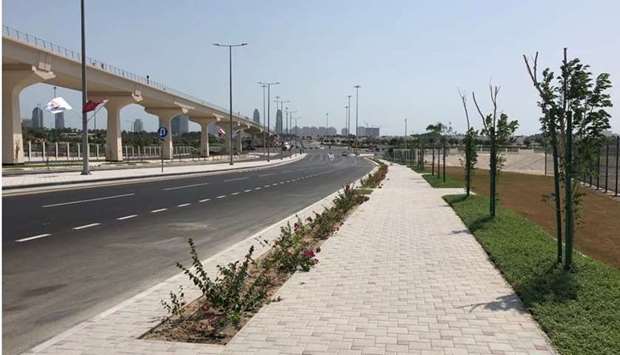 The completed works include the provision of street lighting systems, road marking and signs as well as stormwater and irrigation lines.