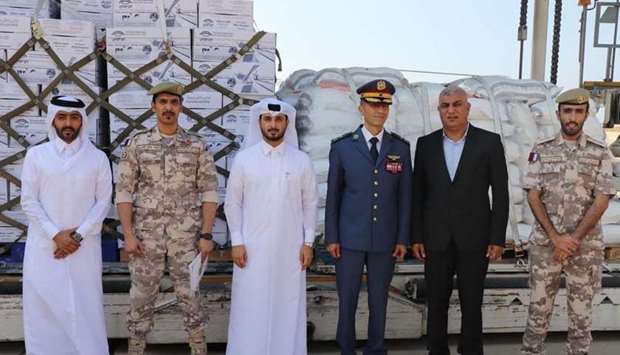 An Amiri Air Force plane landed Monday at Rafic Hariri International Airport, loaded with 70 tonnes of foodstuffs