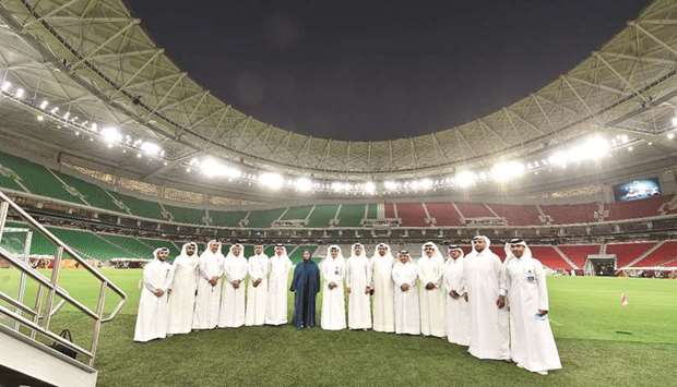 Officials at Al Thumama Stadium.