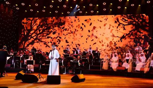 Singers perform at the opening night of the Qatari song festival on Thursday. PICTURES: Shaji Kayamkulam