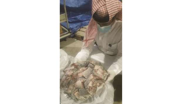 A statement by the Ministry of Municipality and Environment (MME) said the fish was found without any labels and unsuitable for human consumption.