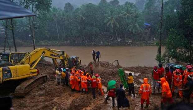 Rainfall across the state led to flash floods and landslides in several areas, with the Indian army and navy called out to rescue residents.