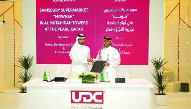 UDC signed major leasing agreements with leading international retailers on the second day of Cityscape Qatar 2021. PICTURES: Shaji Kayamkulam