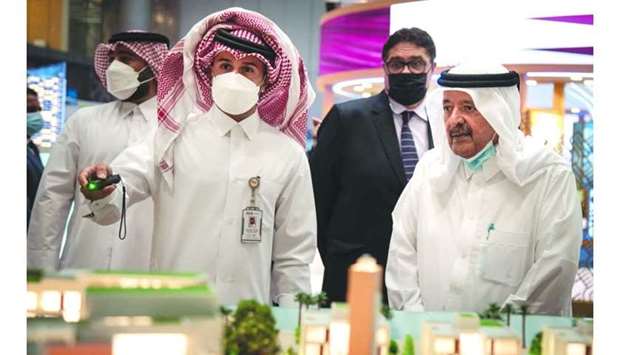 HE Sheikh Faisal bin Qassim al-Thani, chairman of Al Faisal Holding, and other dignitaries attend second day of Cityscape Qatar 2021.