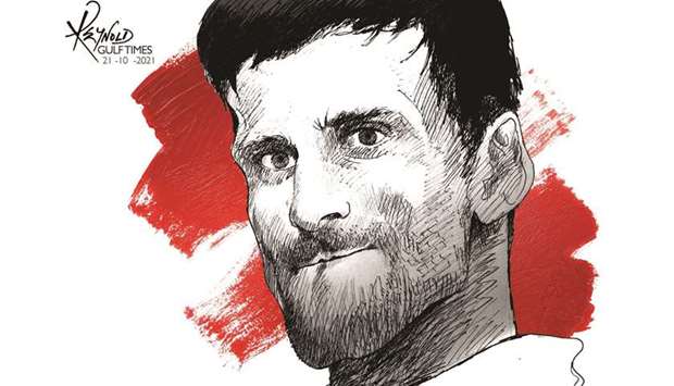Novak Djokovic illustration by Reynold/Gulf Times